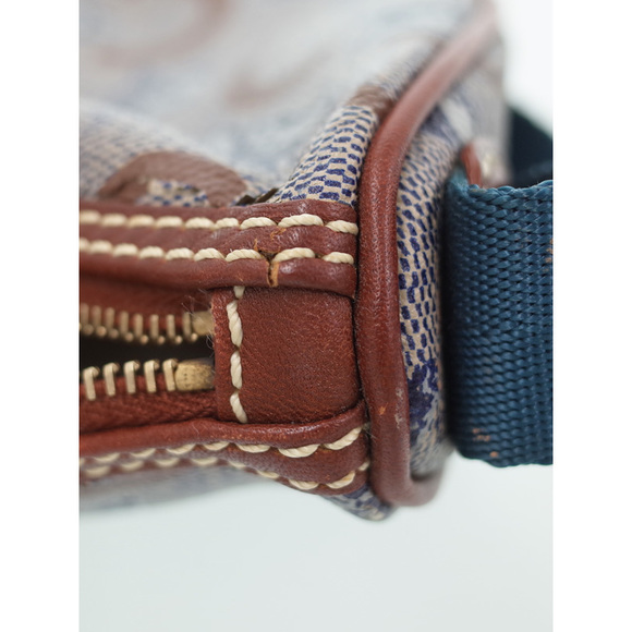 Celine Horse Carriage C Macadam Handbag Blue Brown - Picture 9 of 9